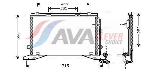 Kondensator, Klimaanlage AVA QUALITY COOLING MSA5268