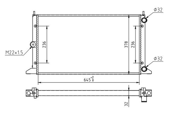 Kühler, Motorkühlung HART 602 179