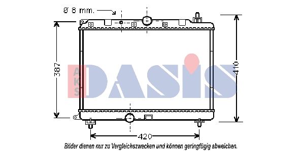 Kühler, Motorkühlung AKS DASIS 370410N