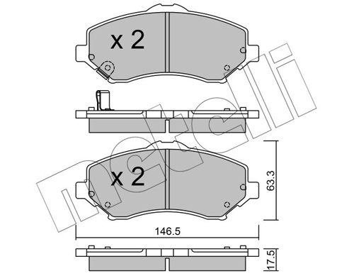 Bremsbelagsatz, Scheibenbremse METELLI 22-0862-0