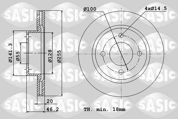 Bremsscheibe SASIC 6106278