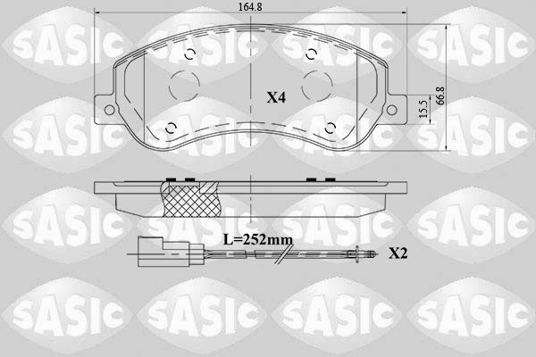 Bremsbelagsatz, Scheibenbremse SASIC 6216179