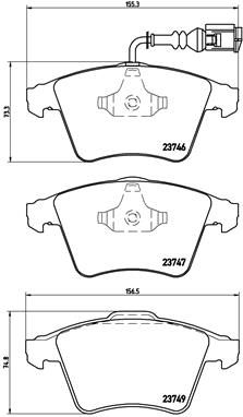 Bromsbeläggssats, skivbroms BREMBO P85082