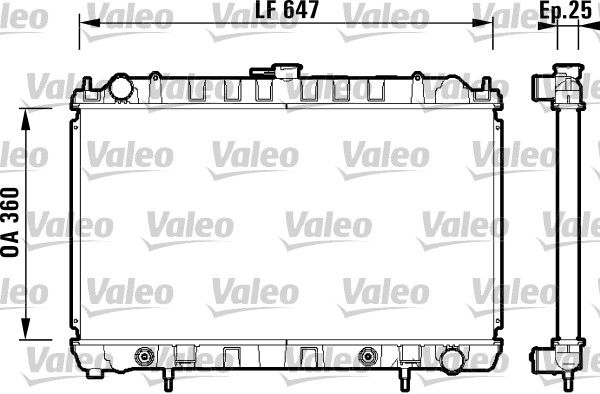Kühler, Motorkühlung VALEO 734149