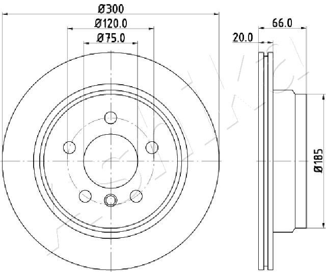Bremsscheibe Ashika 61-00-0116