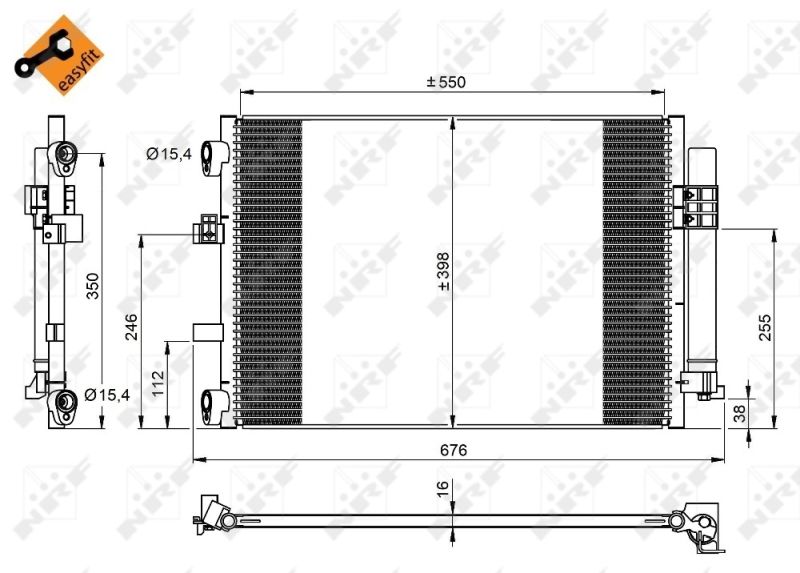 Kondensator, Klimaanlage NRF 350210