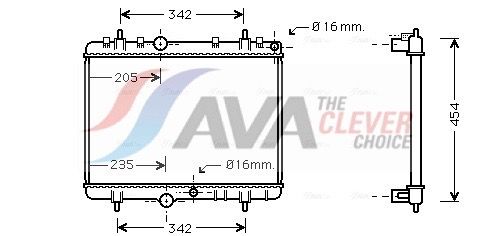 Kühler, Motorkühlung AVA QUALITY COOLING PEA2241