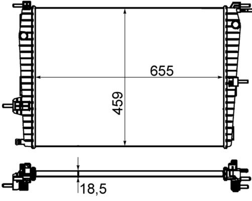 Kühler, Motorkühlung MAHLE CR1197000P