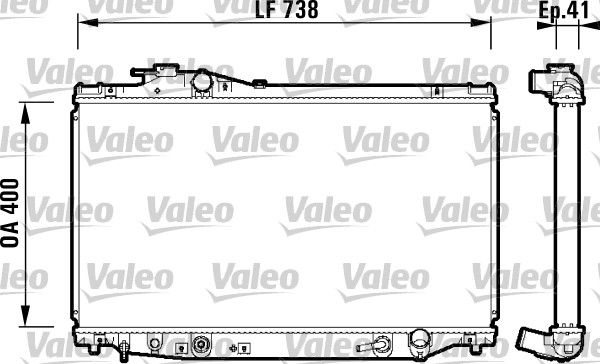 Kühler, Motorkühlung VALEO 734175