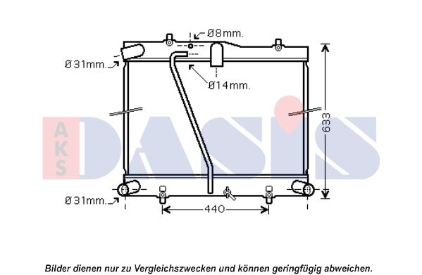 Kühler, Motorkühlung AKS DASIS 210235N