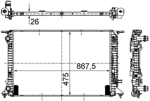 Kühler, Motorkühlung MAHLE CR910000S