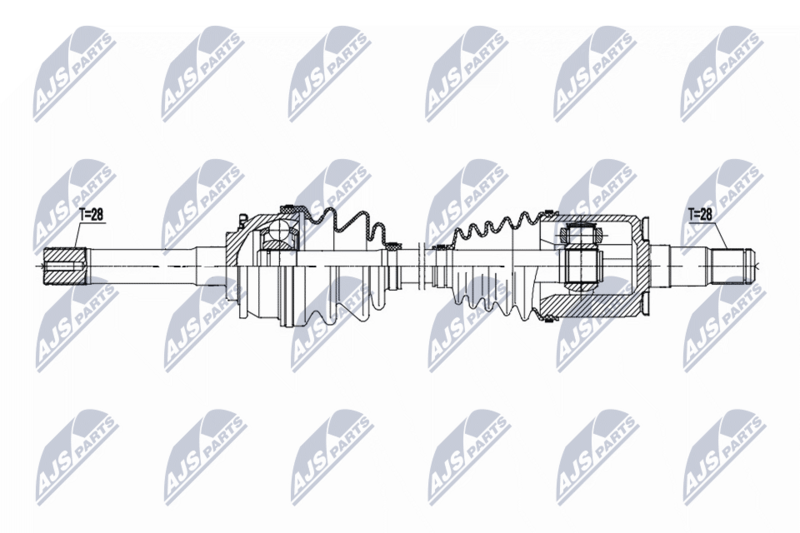 Antriebswelle (Gelenkwelle) NTY NPW-HY-641