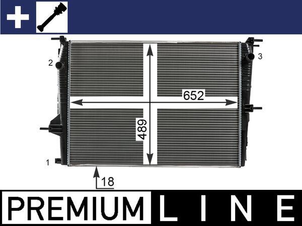 Kühler, Motorkühlung MAHLE CR23000P