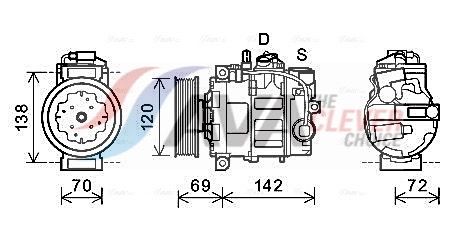 Kompressor, Klimaanlage AVA QUALITY COOLING VNAK321