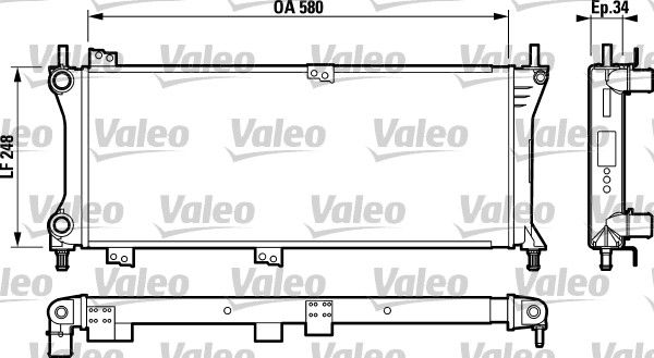 Kühler, Motorkühlung VALEO 732792