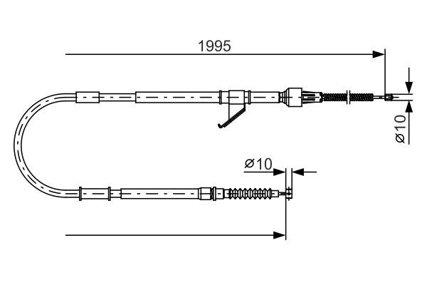 Seilzug, Feststellbremse BOSCH 1 987 482 069