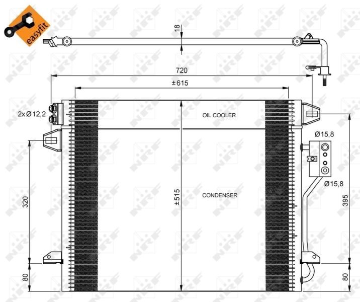 Kondensator, Klimaanlage NRF 35928