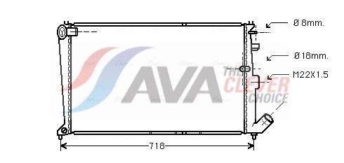 Kühler, Motorkühlung AVA QUALITY COOLING CNA2010