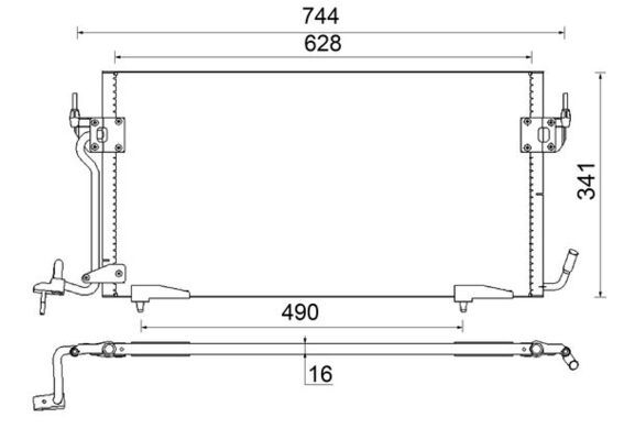 Kondensator, Klimaanlage MAHLE AC341000S