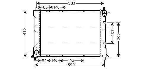 Kühler, Motorkühlung AVA QUALITY COOLING au2149