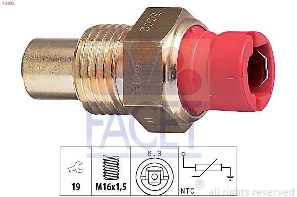 Sensor, Kühlmitteltemperatur FACET 7.3002