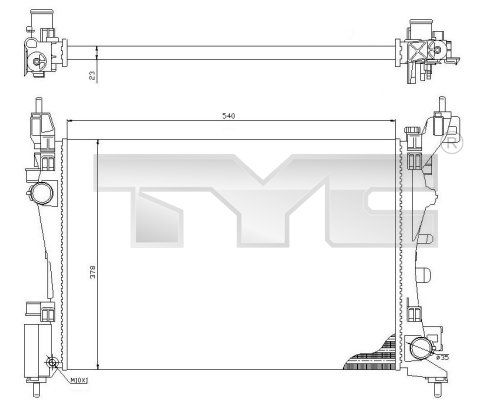 Kühler, Motorkühlung TYC 709-0018