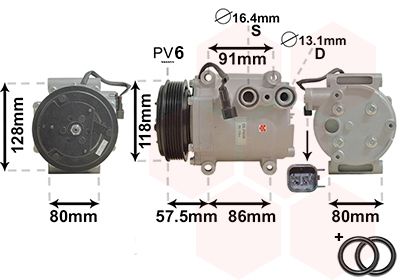 Kompressor, Klimaanlage VAN WEZEL 1800K451