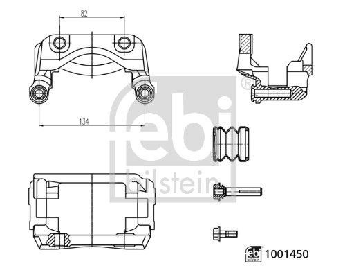 Halter, Bremssattel FEBI BILSTEIN 1001450