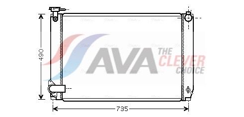 Kühler, Motorkühlung AVA QUALITY COOLING TO2463