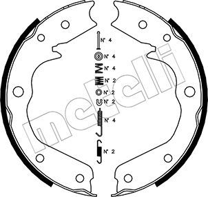 Bremsbackensatz, Feststellbremse METELLI 53-0315K
