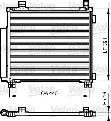 Kondensator, Klimaanlage VALEO 814220