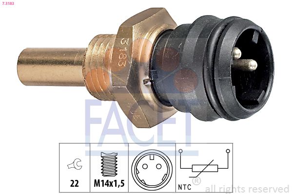 Sensor, Kühlmitteltemperatur FACET 7.3183