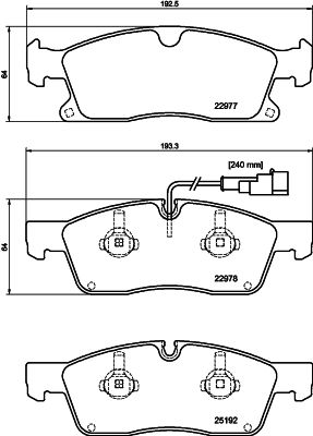 Bremsbelagsatz Bremsbeläge HELLA 8DB 355 039-871