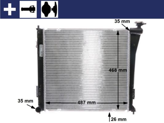 Kühler, Motorkühlung MAHLE CR848000S