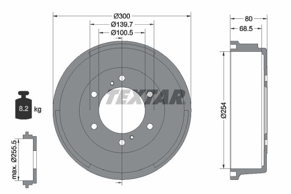 Bremstrommel TEXTAR 94034700