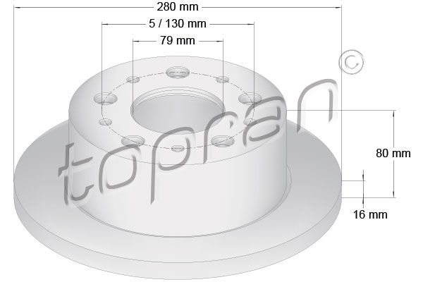 Bremsscheibe TOPRAN 722 597