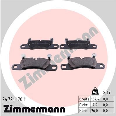Bremsbelagsatz Bremsbeläge ZIMMERMANN 24721.170.1