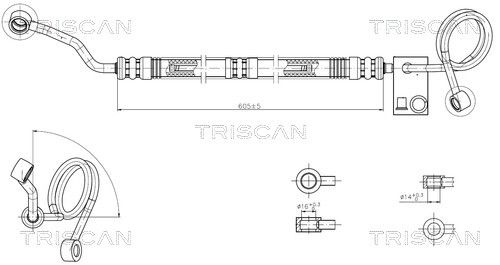 Hydraulikschlauch Lenkung TRISCAN 8516 29036
