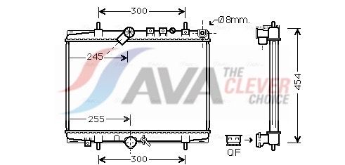 Kühler, Motorkühlung AVA QUALITY COOLING PEA2202