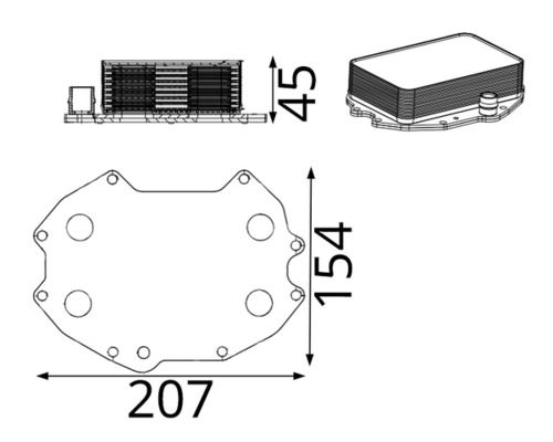 Ölkühler, Motoröl MAHLE CLC425000S