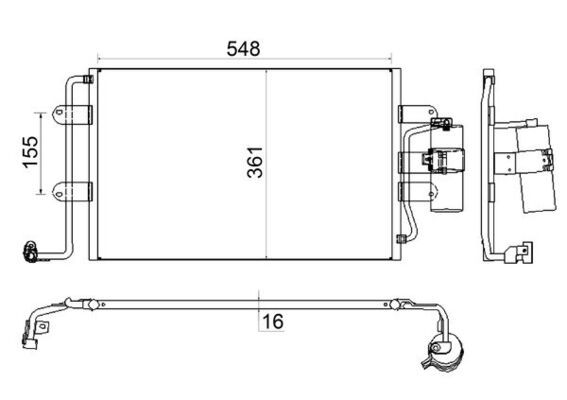 Kondensator, Klimaanlage MAHLE AC228001S