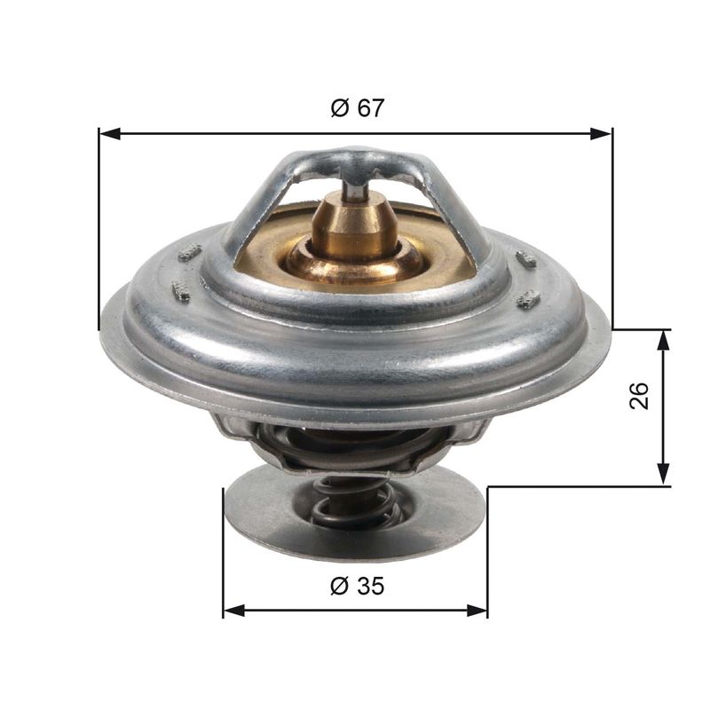 Thermostat, Kühlmittel GATES th13287g1