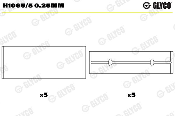 Kurbelwellenlager GLYCO H1065/50.25MM