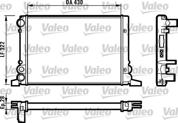 Kühler, Motorkühlung VALEO 819259