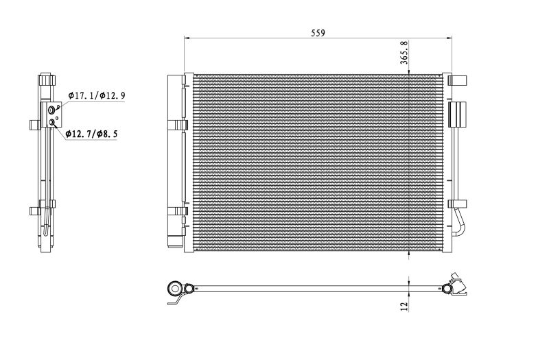 Kondensator, Klimaanlage NRF 350496