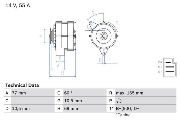 Generator BOSCH 0 986 031 400