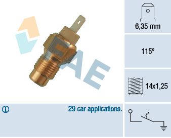 Temperaturschalter, Kühlmittelwarnlampe FAE 35200