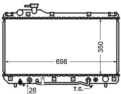 Kühler, Motorkühlung MAHLE cr 751 000s
