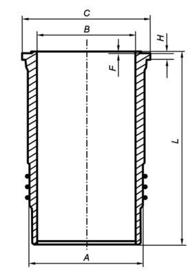 Zylinderlaufbuchse MAHLE 037LW00129001