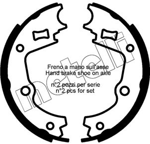 Bremsbackensatz, Feststellbremse METELLI 53-0662